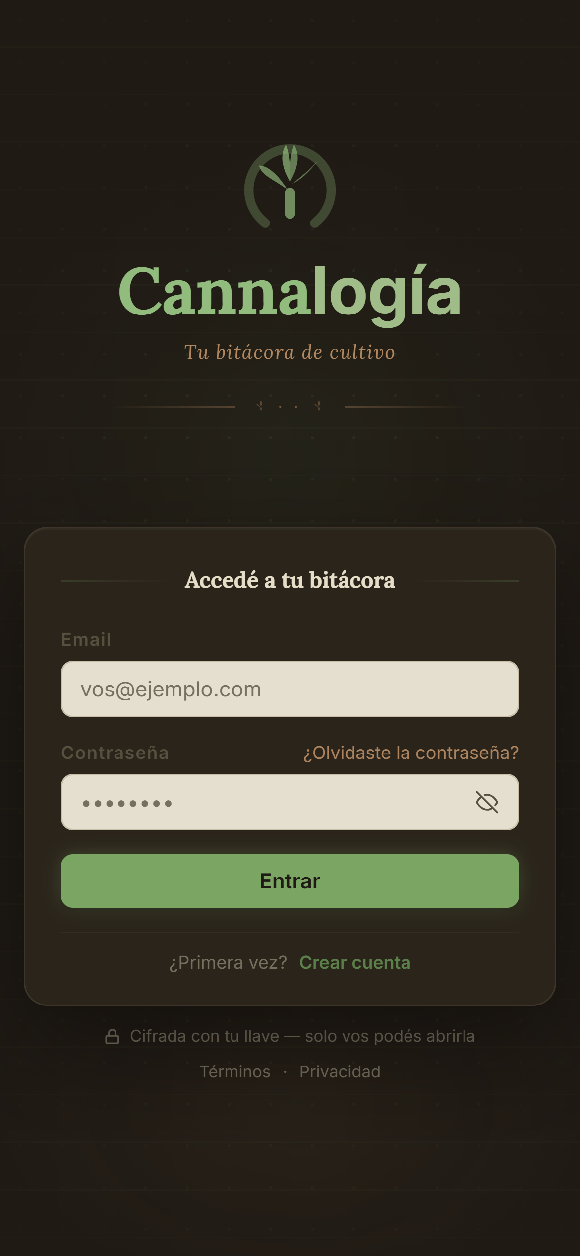 Login de Cannalogia